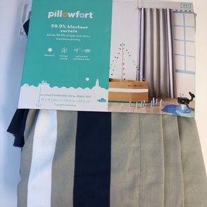 Pillowfort Printed Stripe Blackout Curtain Panel
